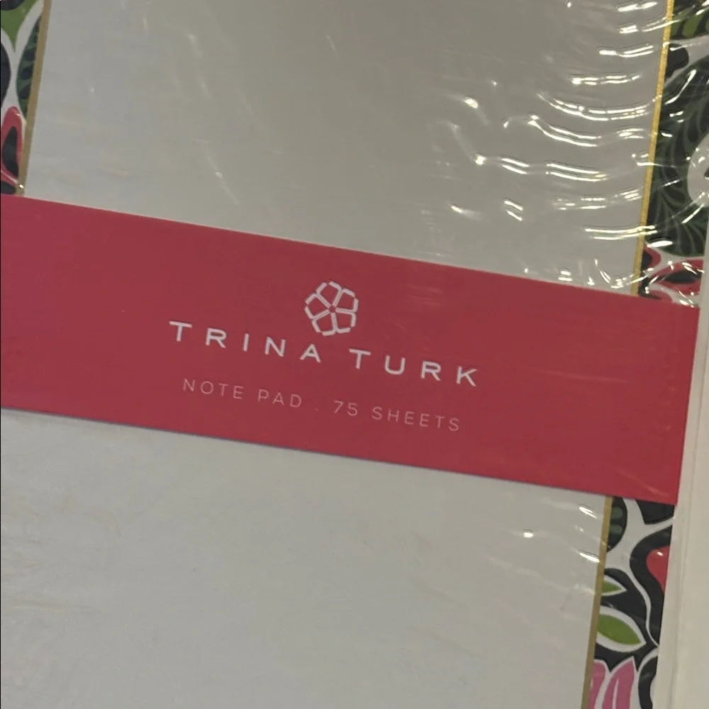 Trina Turk Hard Cover Spiral Bound Notebook and Notepad Bundle